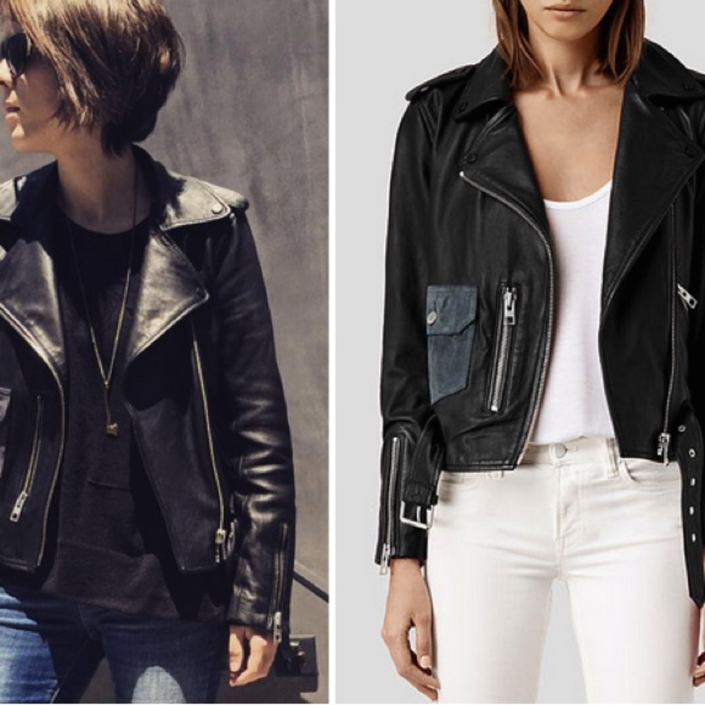 Allsaints Rayna Black Leather Jacket 4